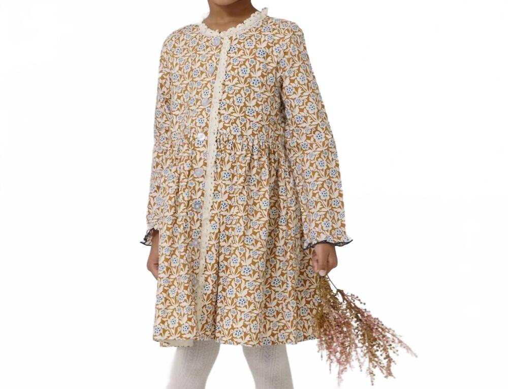 NEW PINK CHICKEN autumn dress in climbing gold